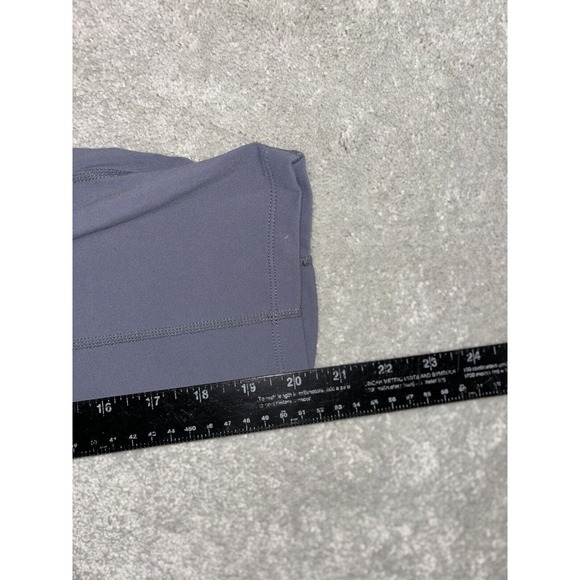 Athleta Capri‎ Cropped Leggings Purple Ruched Bottom Womans M - Picture 9 of 9